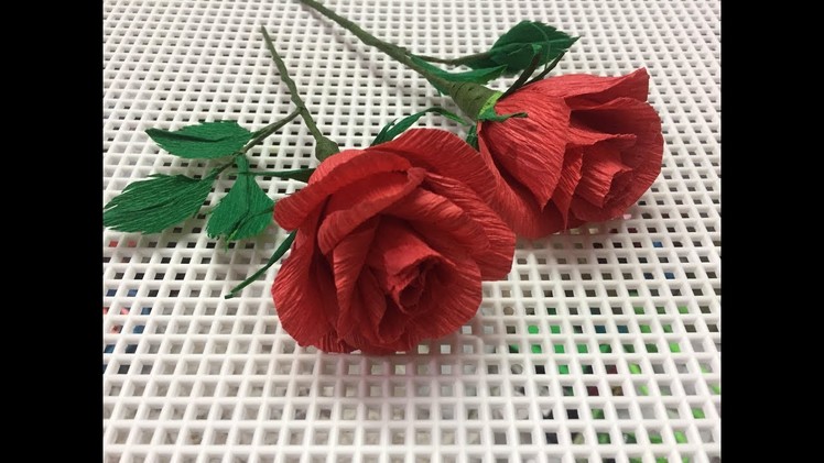 Realistic and easy crepe paper roses (complete tutorial) with audio