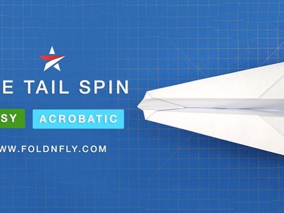 ✈ Spiraling Paper Airplane - The Tail Spin - Fold 'N Fly