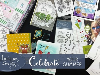 Summer Themed Paper Crafting Supplies - Technique Tuesday