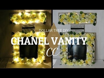 Vanity Mirror DIY Dollar Tree Edition Chanel Inspired