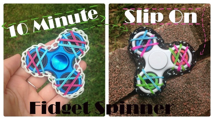 10 Minute! Slip On- Rainbow Loom Fidget Spinner #4