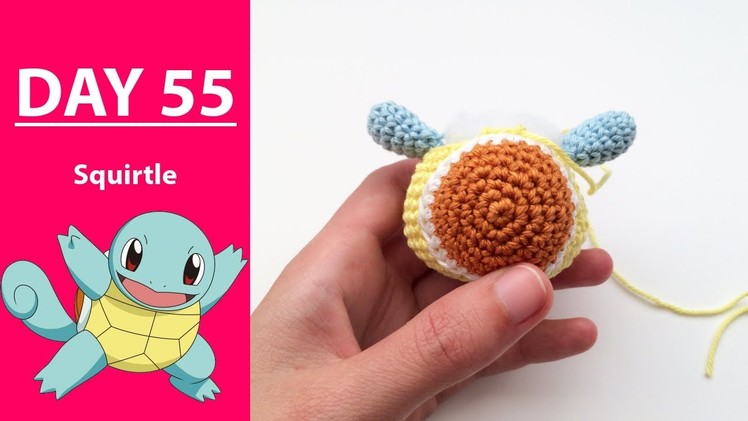 Adding the shell to amigurumi Squirtle || 100DaysOf10MinuteCrochet || Day 55