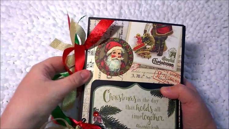 Christmas in July!  Authentique Classic Christmas Mini Book Photo Album