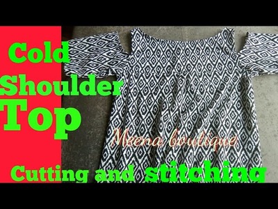 Cold shoulder top cutting and stitching.off shoulder top sewing.