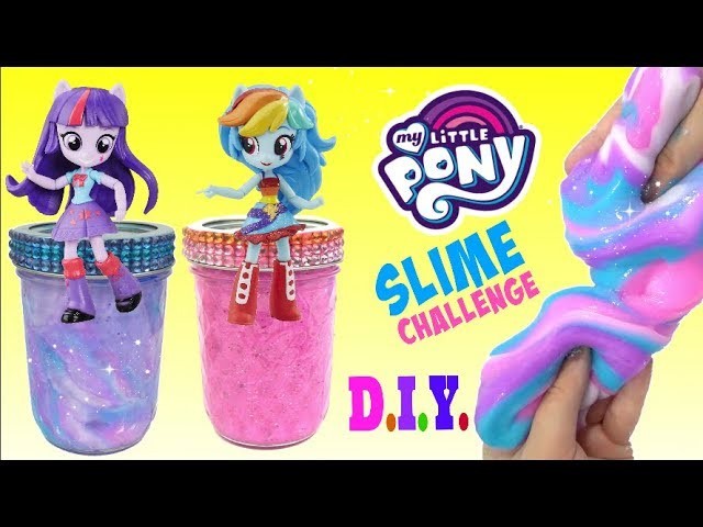 D.I.Y. My Little Pony MLP Equestria Girls Glitter Rainbow Ombre Slime: Twilight, Rainbow Dash. TUYC