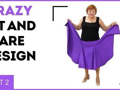 DIY: Crazy fit-and-flare design, Part 2. Cutting and stitching. Sewing tutorial.