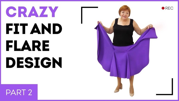 DIY: Crazy fit-and-flare design, Part 2. Cutting and stitching. Sewing tutorial.