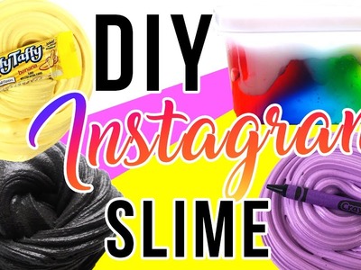 DIY Instagram Slime Tested! Laffy Taffy Slime, Rainbow Avalanche Slime, Crayon Slime!!!