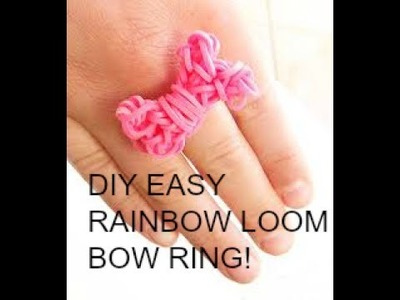 DIY RAINBOW LOOM RING BOW!!!