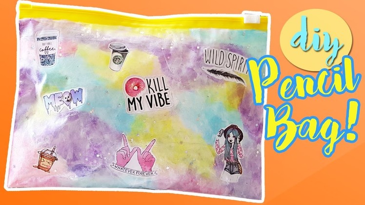 DIY Rainbow Pencil Case from Zip Bag!