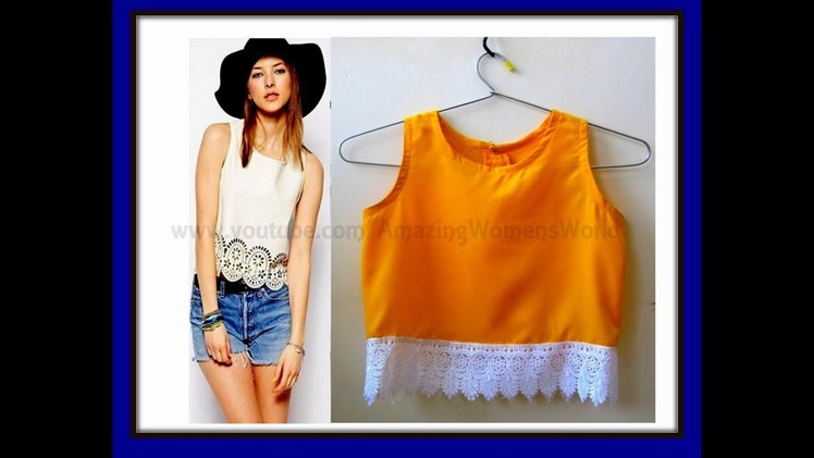 DIY Stylish Lace Tank Top | Cutting and Stitching | Indo Western Tops | Easy making