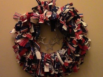 DIY US Flag Inspired Bandana Wreath