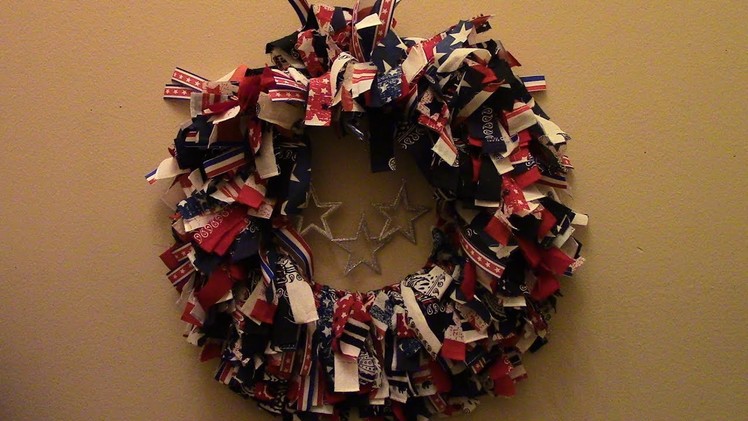 DIY US Flag Inspired Bandana Wreath
