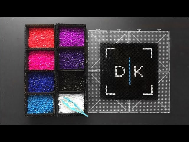 DK Drawings Logo Fan Art - Pixel Art Perler. Hama Beads