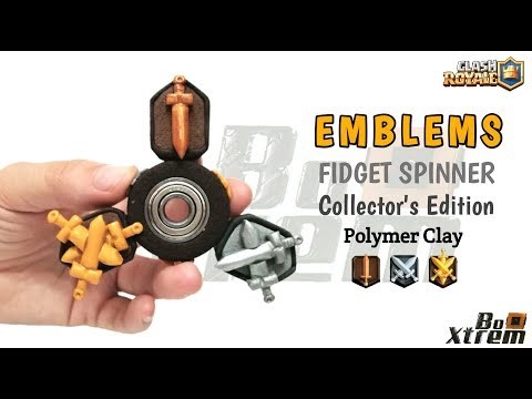 EMBLEMS FIDGET SPINNER | Clash Royale | Polymer Clay Tutorial