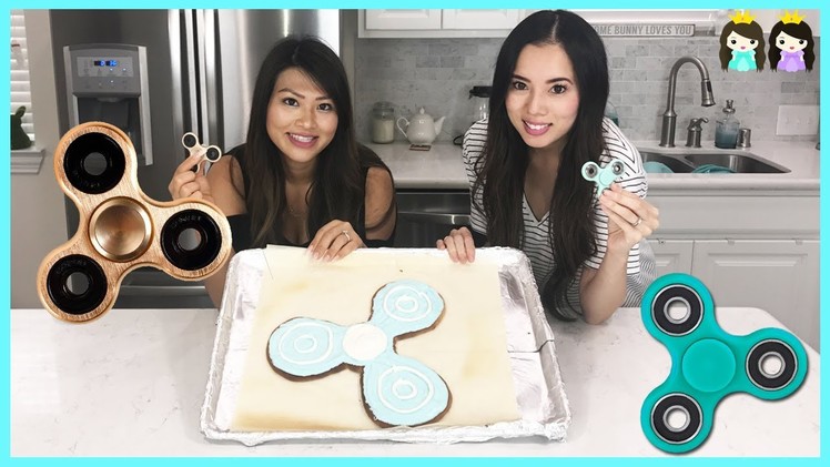 FIDGET SPINNER Challenge! GIANT fidget spinner cookie DIY Food Challenge Fun Princess ToysReview