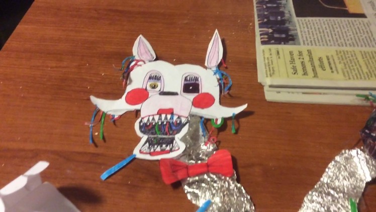 Homemade Fnaf 2 mangle animatronic craft (things I used to make mangle in the description)