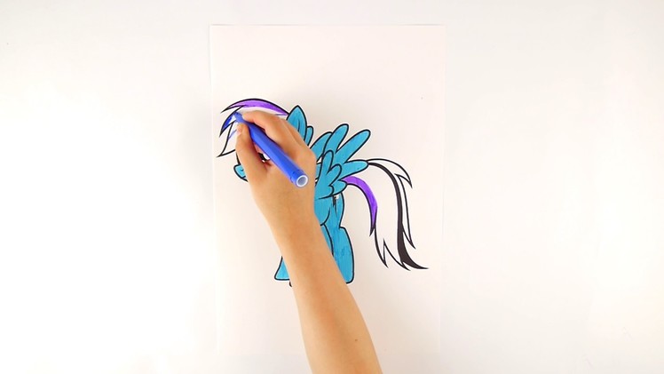 How to Draw Rainbow MLP Art Сolors for kids with Colored Markers