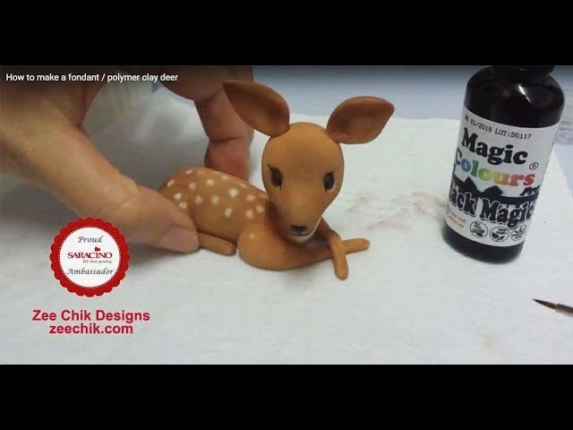 How to make a fondant. polymer clay deer