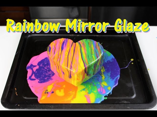How to Make a Rainbow Mirror Glaze Cake | CHELSWEETS