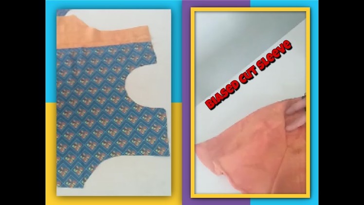 How to Make Frock Part - 3. Half Umbrella Sleeve cutting and sewing in very easy method DIY Kurti