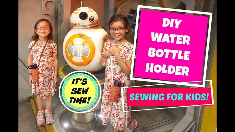HOWTO EASY SEWING FOR KIDS, DIY WATER BOTTLE HOLDER USING FABRIC SCRAPS