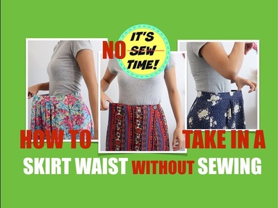 HOWTO TAKE IN A SKIRT WAIST WITHOUT SEWING | SKIRT HACK EVERY GIRL SHOULD KNOW!