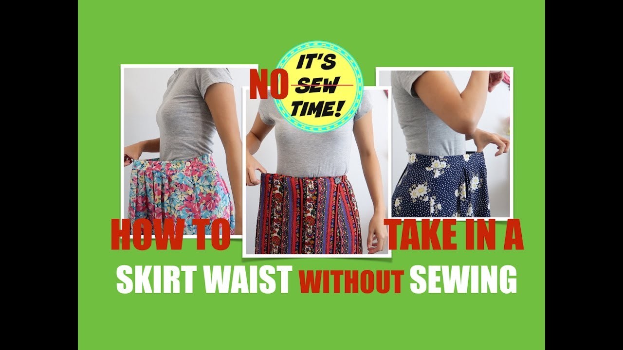 howto-take-in-a-skirt-waist-without-sewing-skirt-hack-every-girl