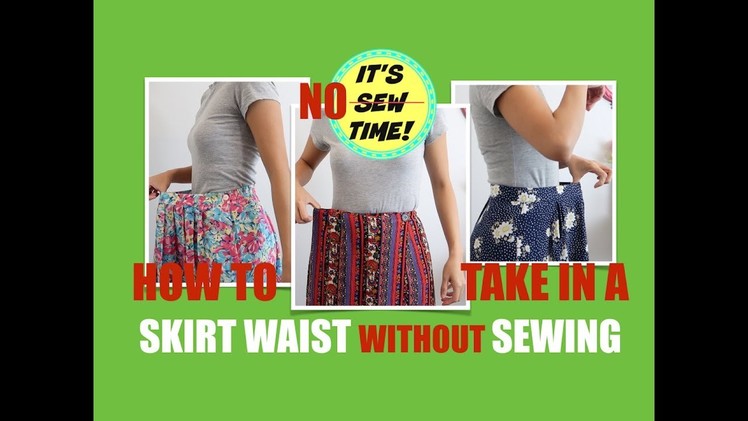 HOWTO TAKE IN A SKIRT WAIST WITHOUT SEWING | SKIRT HACK EVERY GIRL SHOULD KNOW!