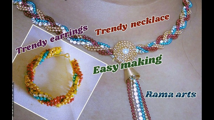 Jewelry with ball chain - Making of trendy necklace and earrings | jewellery tutorials