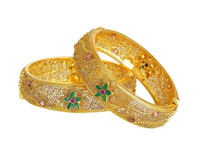 Kadas Modern Gold Bangle Jewelry Designs || kadas latest jewelry designs
