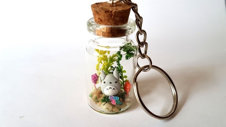 Mini Totoro Terrarium in a Bottle ♥ Polymer Clay Tutorial