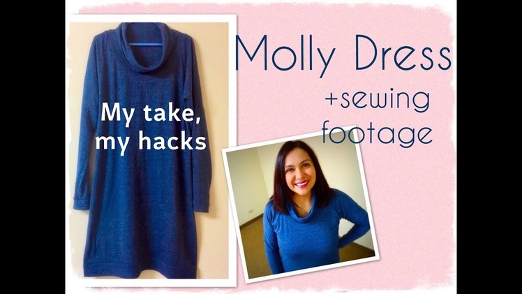 Molly Dress (Sew Over It): sewing footage + My take, my hacks.