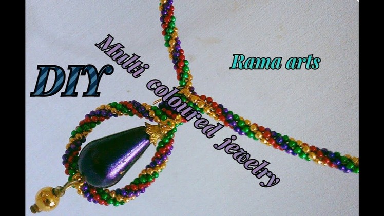 Multi coloured jewelry - Making with ball chain | jewellery tutorials