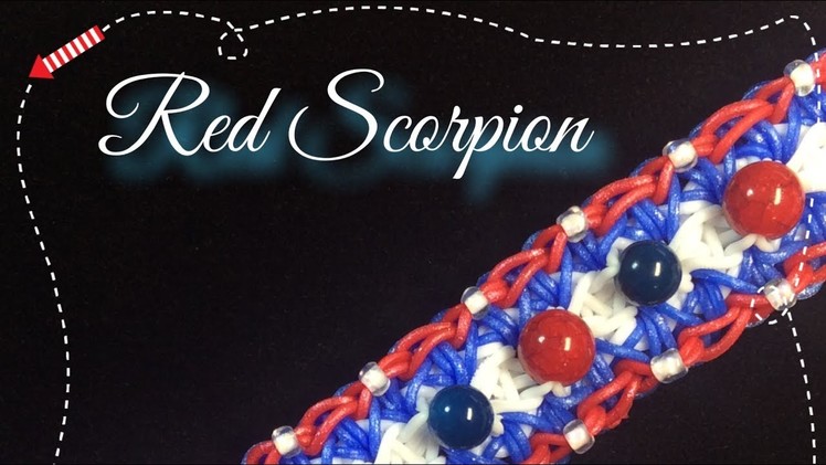 NEW Rainbow Loom RED SCORPION Bracelet (4 Pin Bar)