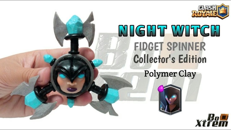 NIGHT WITCH FIDGET SPINNER | Clash Royale | Polymer Clay Tutorial