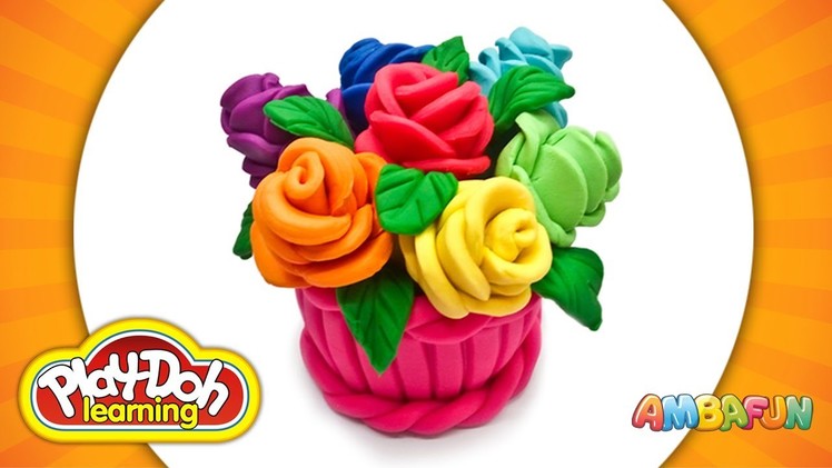 Play Doh Roses. Bouquet Cupcake. Play-Doh Rainbow Roses Cake. Learn Colors for Kids. Playdough Craft