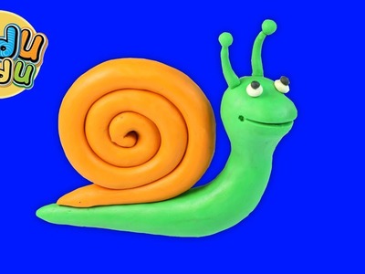 Play doh Snail | Play Dough Modelling Creative DIY Fun for Kidu Kidu Kids