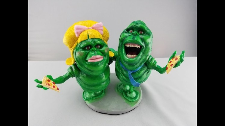 Sculpting GHOSTBUSTERS SLIMER Couple Polymer Clay