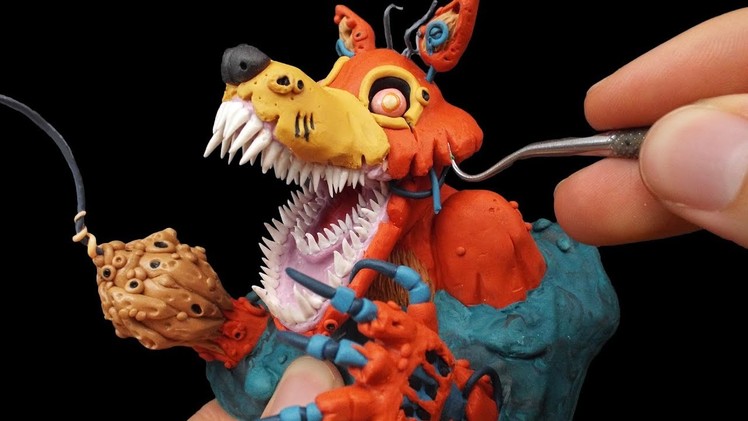Sculpting Twisted Foxy from FNAF: The Twisted Ones - Polymer Clay