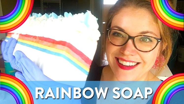 Somewhere Over the Rainbow Soap | Making & Cutting Cold Process Soap | Space City Soaps