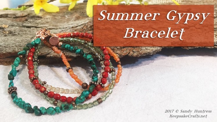 Summer Gypsy Bracelet-Beaded Jewelry Tutorial