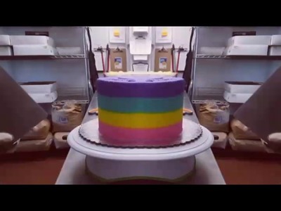 Trolls rainbow cake