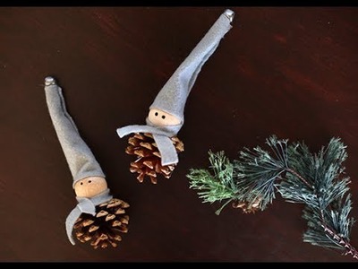 Woodland Pinecone Gnome Christmas Ornament Tutorial