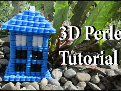 3D Tardis tutorial - perler beads ( 1 board only!)