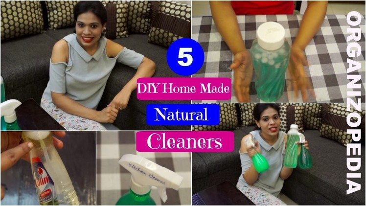 5 DIY Cleaners for Kitchen.Floor.Glass.Furniture in Hindi [with english subtitles]