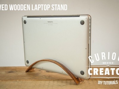 #8 Curved Wood Laptop Stand DIY Curious Creator