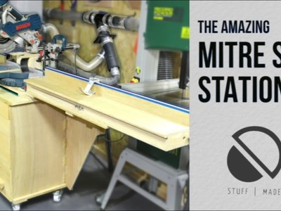 Amazing DIY Mobile Mitre Saw stand (with dust extraction)