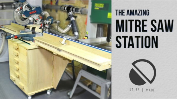 Amazing DIY Mobile Mitre Saw stand (with dust extraction)