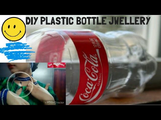 Best out of waste DIY PLASTIC BOTTLE JWELLERY__CHOKER+EARRING+BANGLES+RING